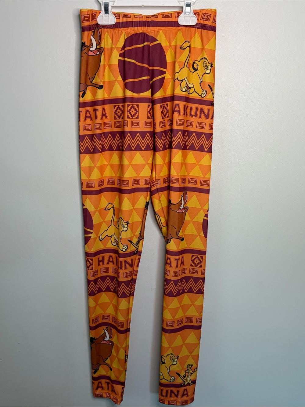 The Lion King Adult Orange Patterned Disney Leggings